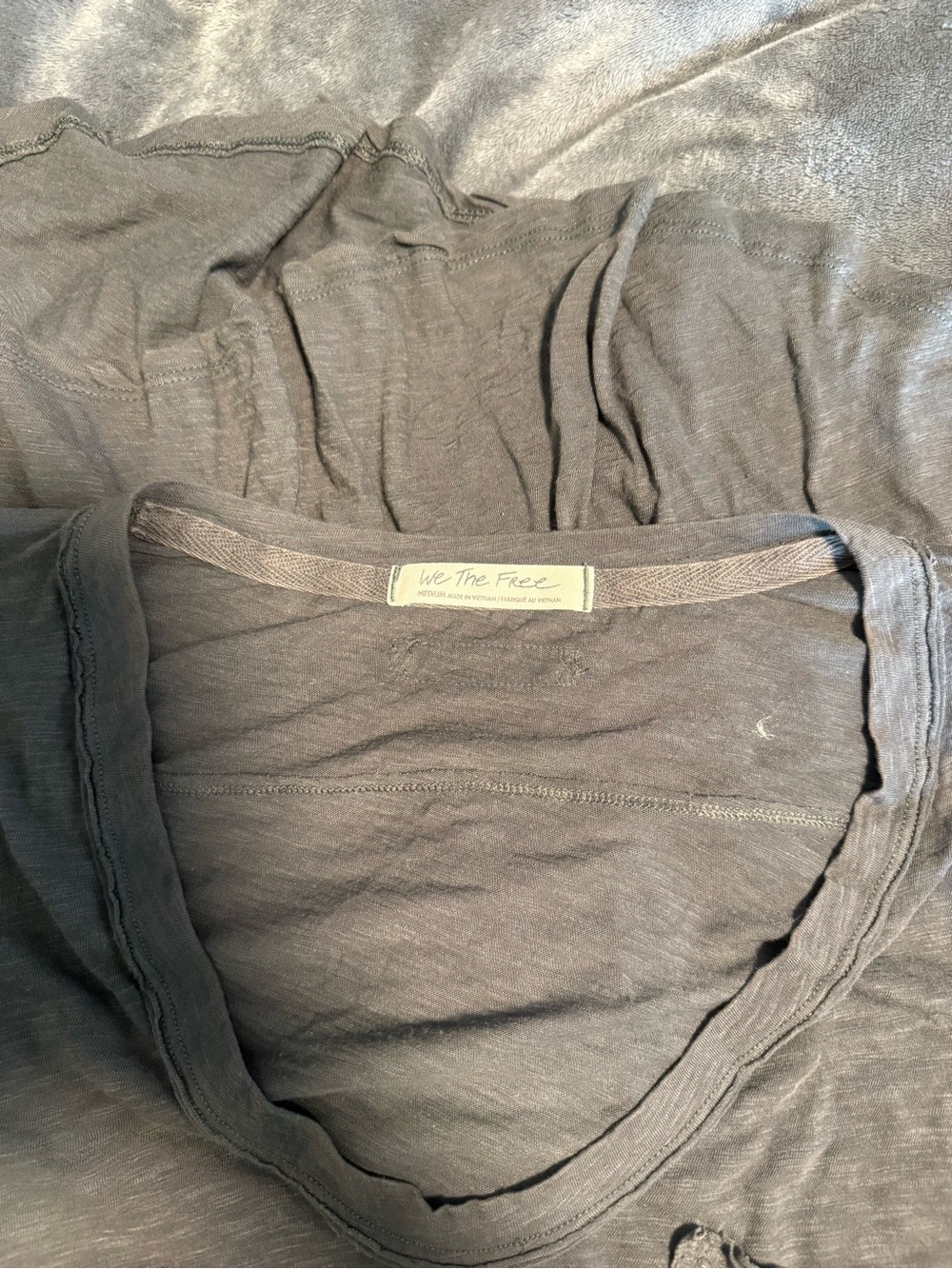 We The Free Charcoal Scoop Neck Tee